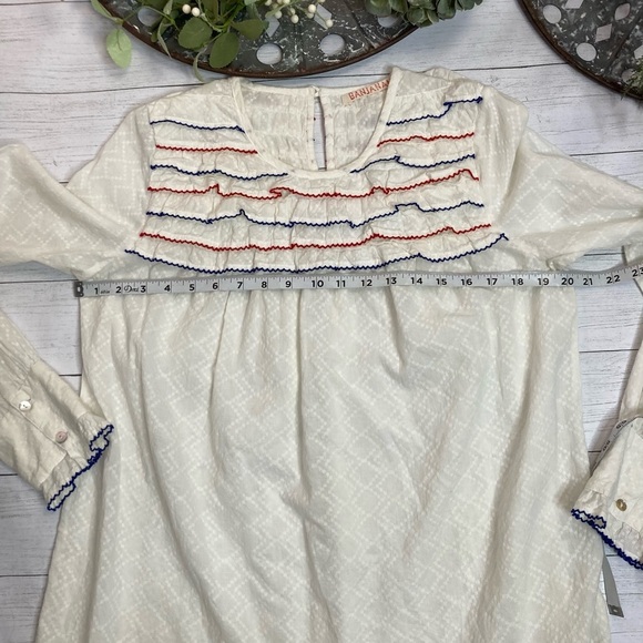 Banjanan Blue and Red Flamenco Top Size Large - Picture 5 of 11